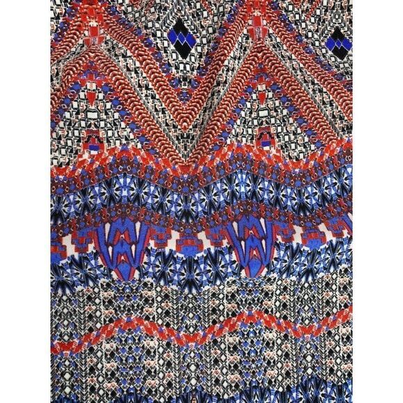 AB Studio Red White Blue Stretch Sheath Crew Neck Dress Sz 6‎ - Picture 6 of 8